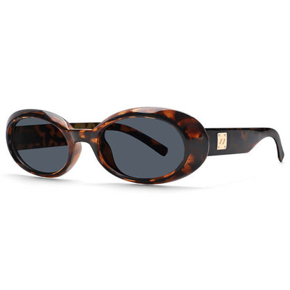 Street Retro Oval Frame Pc Sunglasses