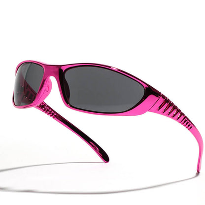 Fashionable Y2k Colorful Hollow Uv-proof Pc Sunglasses
