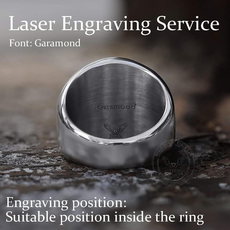 Fenrir Wolf Amulet Signet Viking Ring