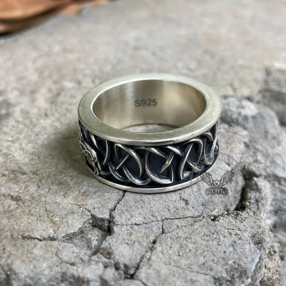 Fenris-wolf Sterling Silver Viking Ring