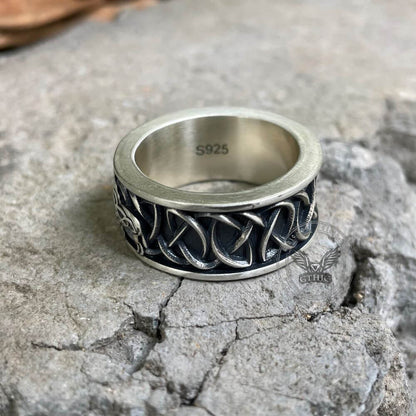 Fenris-wolf Sterling Silver Viking Ring