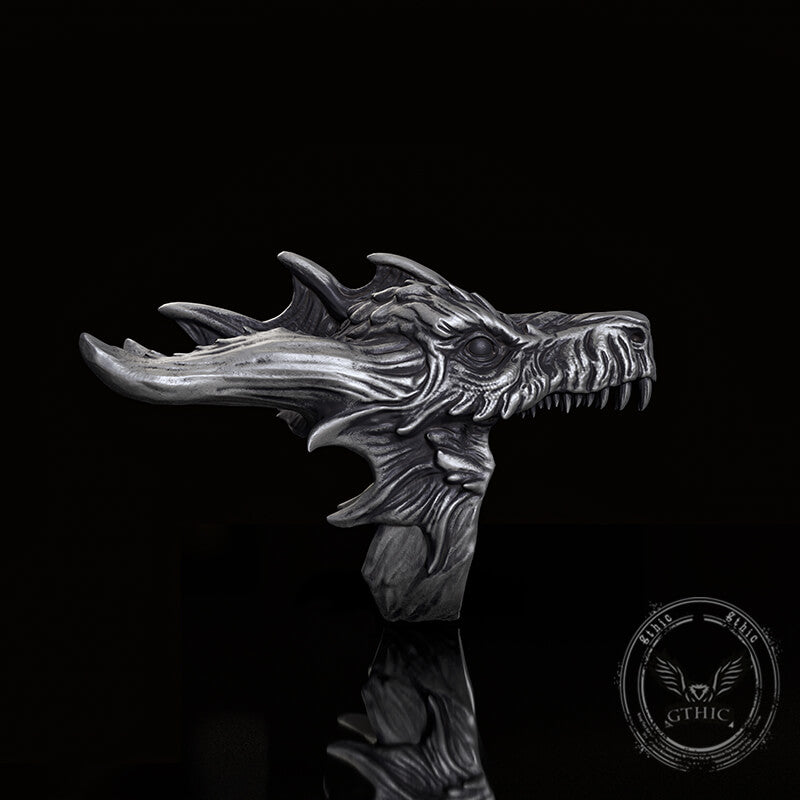 Fierce Dinosaur Head Sterling Silver Jewelry Set