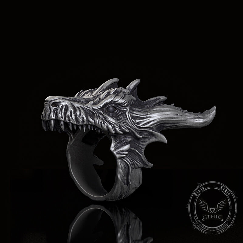 Fierce Dinosaur Head Sterling Silver Jewelry Set