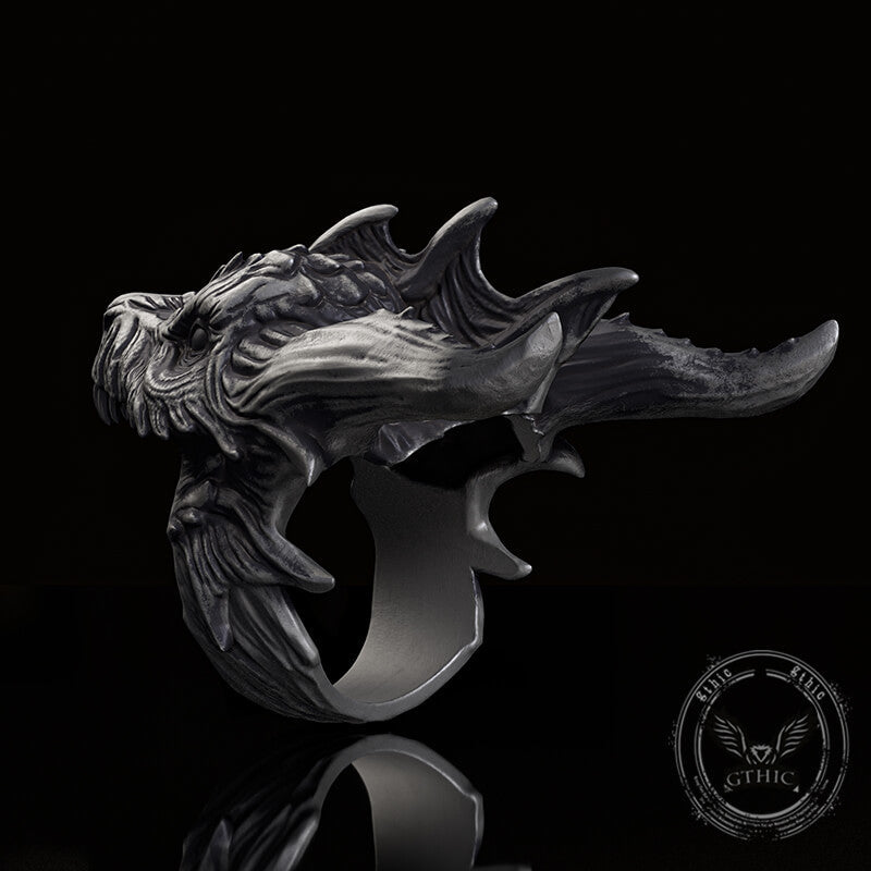 Fierce Dinosaur Head Sterling Silver Jewelry Set