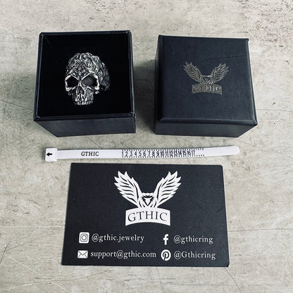 Pattern Skull Head Stainless Steel Ring