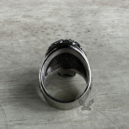 Pattern Skull Head Stainless Steel Ring