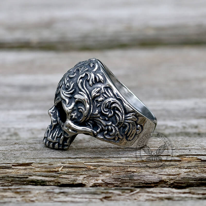 Pattern Skull Head Stainless Steel Ring