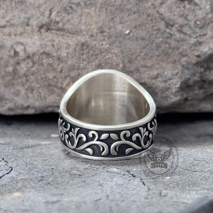 Scrolls Phoenix Sterling Silver Ring