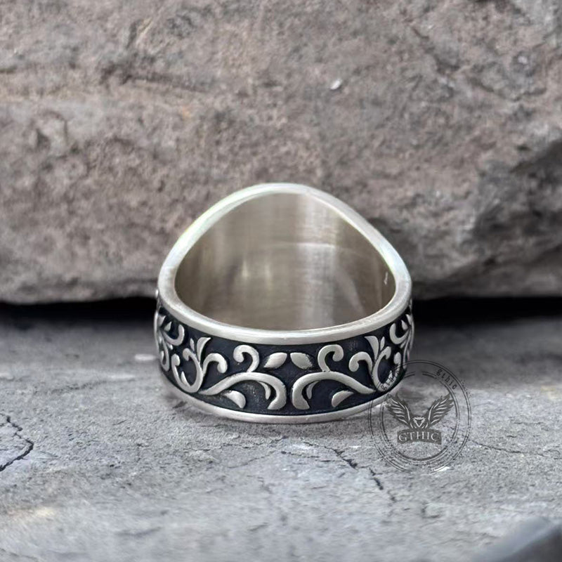 Scrolls Phoenix Sterling Silver Ring