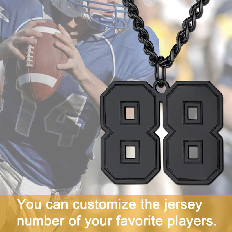 Personalized Sports Jersey Number Chain Necklace for Sport Fans