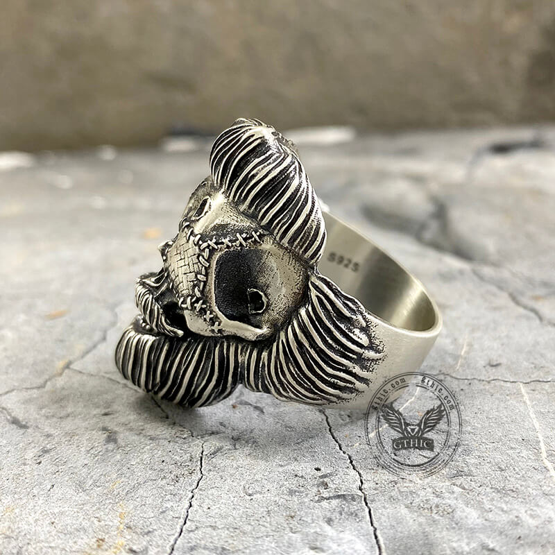 Gangster Sterling Silver Skull Ring