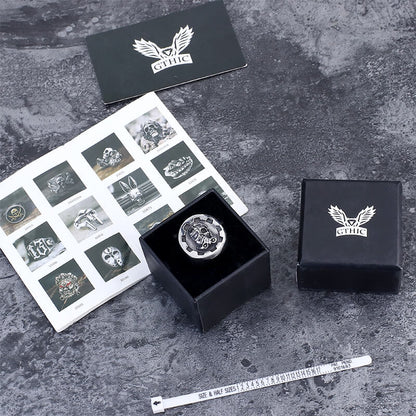 Gear Helmet Stainless Steel Skull Ring
