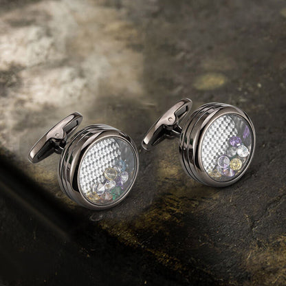 Gentleman Zircon Brass Cufflinks