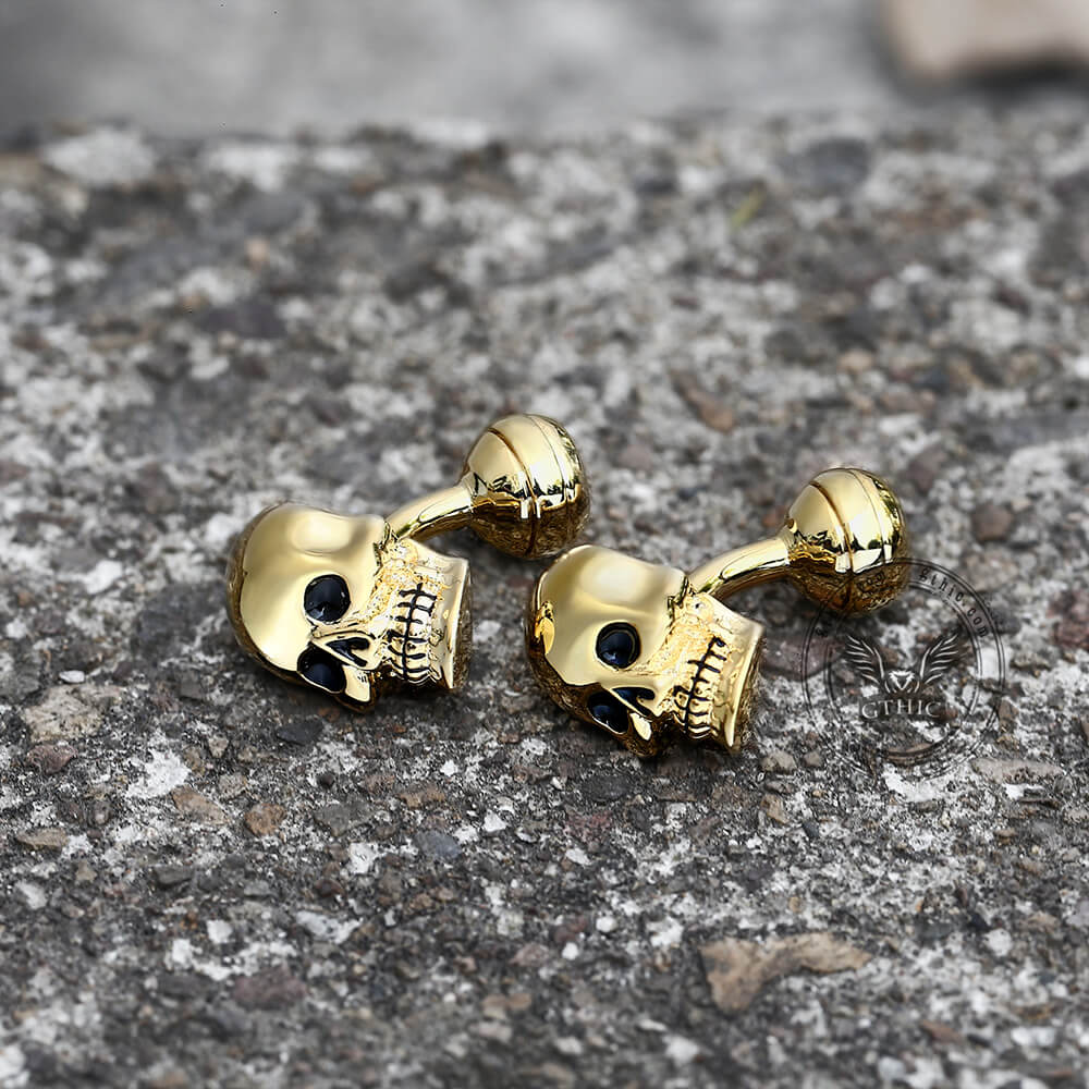 Ghost Brass Skull Cufflinks