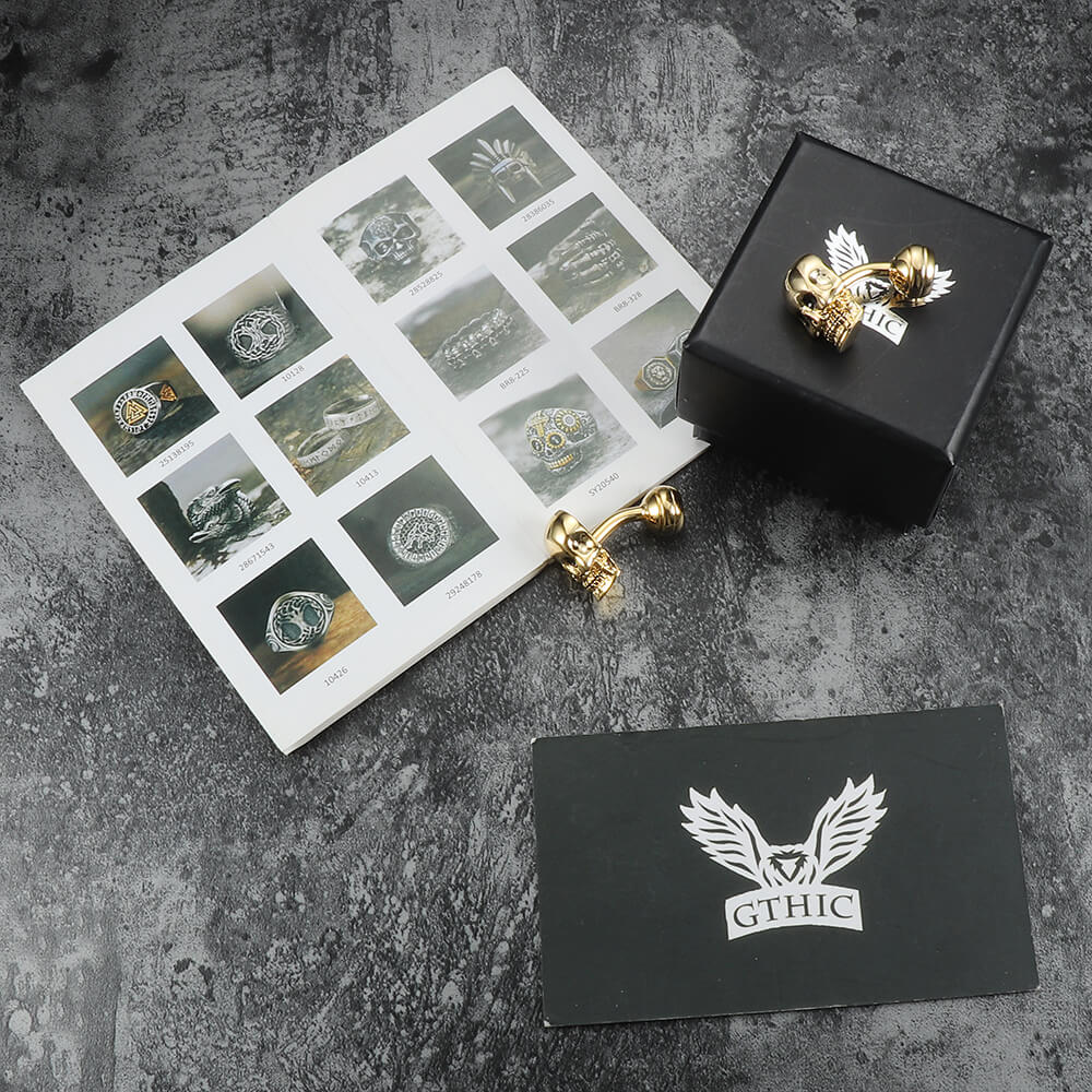 Ghost Brass Skull Cufflinks