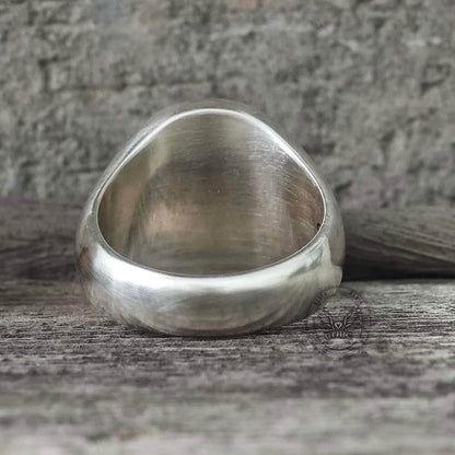 Give My Heart to You Red Gem Sterling Silver Skull Ring