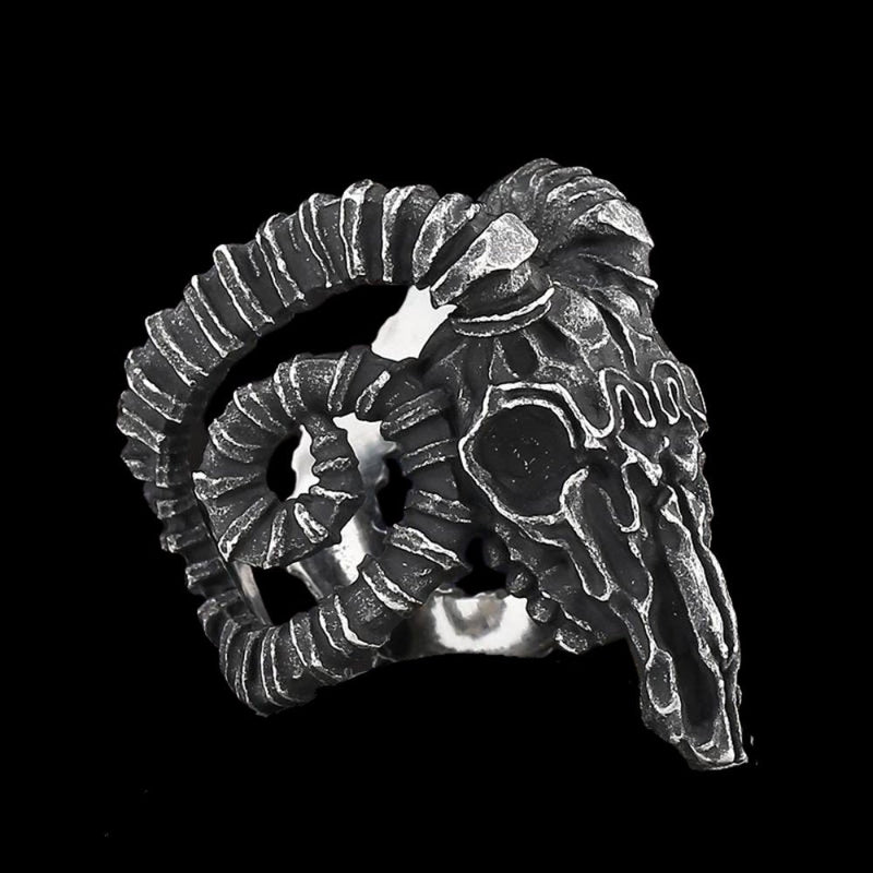 Goat Skull Ring