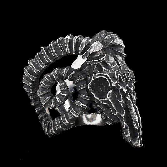 Goat Skull Ring