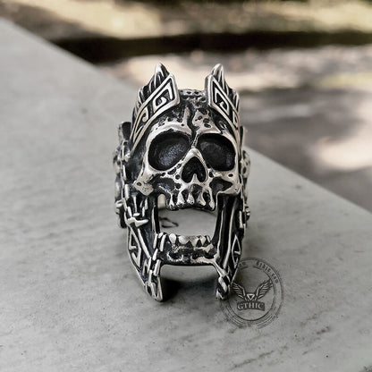 God of War Ares Sterling Silver Skull Ring