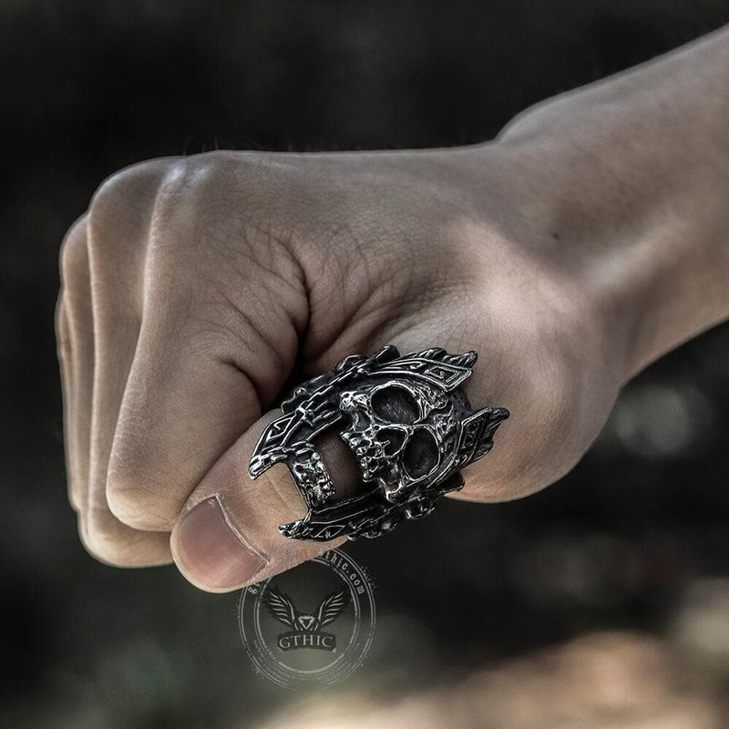 God of War Ares Sterling Silver Skull Ring