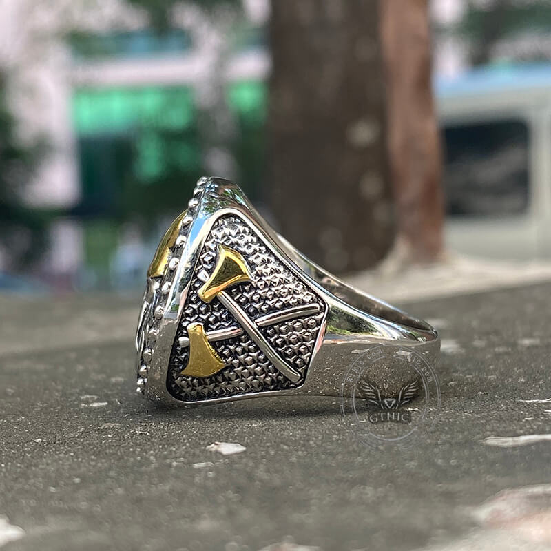 God of War Odin Sterling Silver Viking Ring