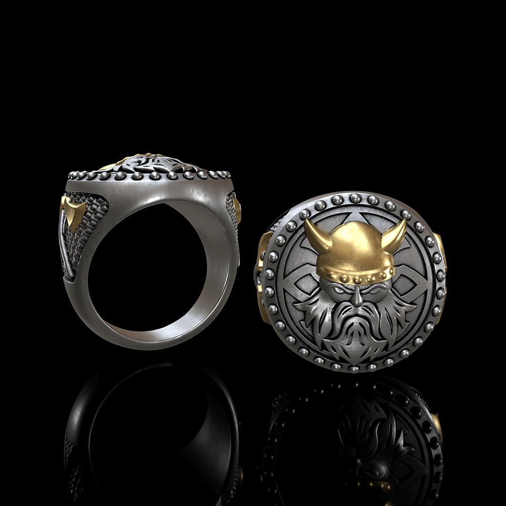 God of War Odin Sterling Silver Viking Ring