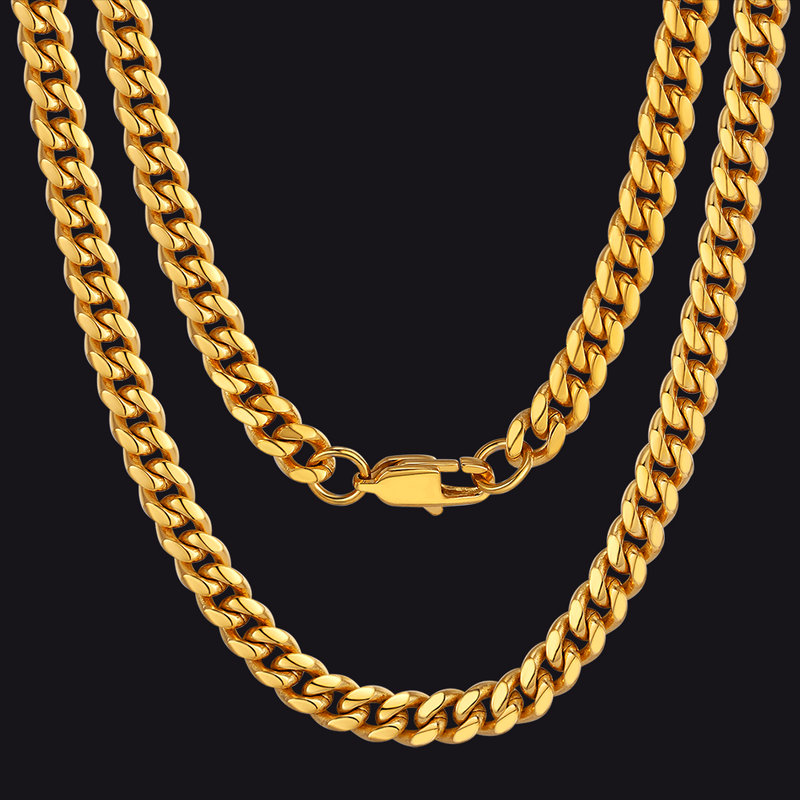 Thick Miami Cuban Curb Link Chain Necklace for
