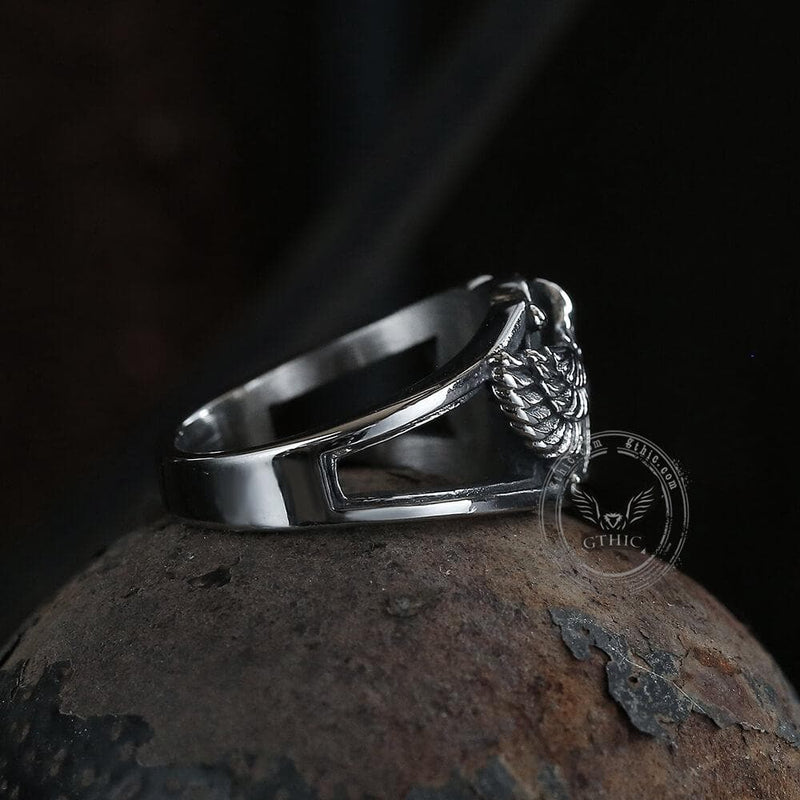 Goshawk Stainless Steel Eagle Ring