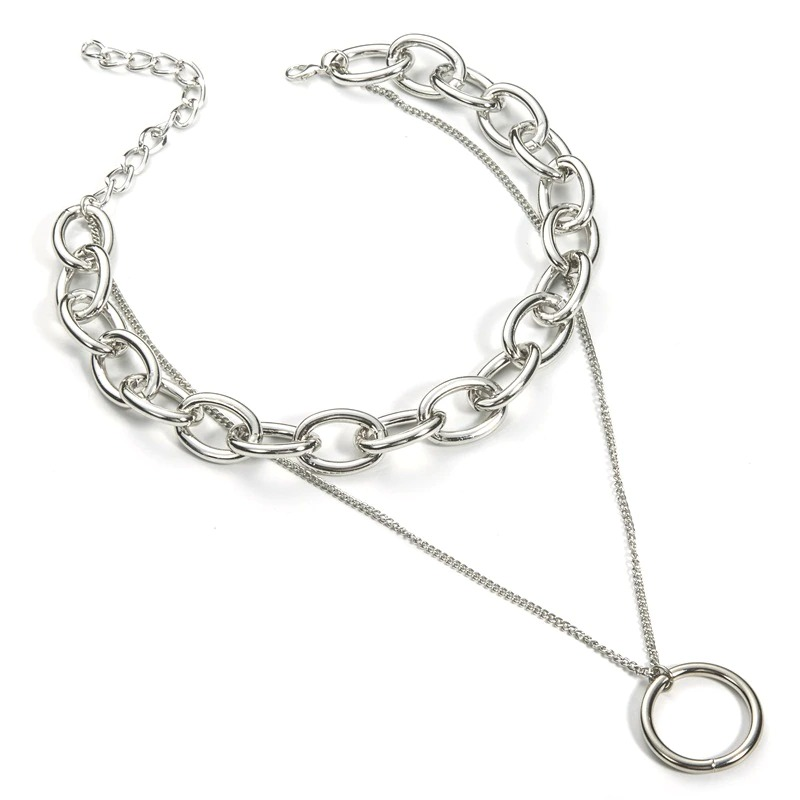 Gothic Black Choker Necklace for / Chain Collar Necklace