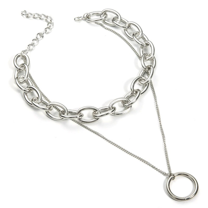 Gothic Black Choker Necklace for / Chain Collar Necklace