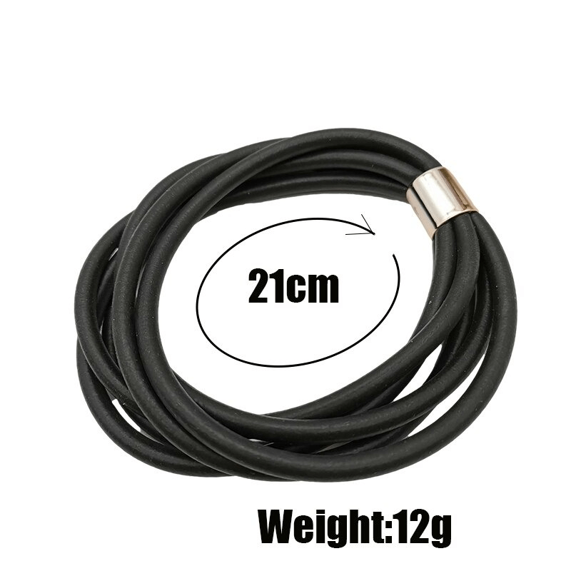 Gothic Black Rubber Bangles for / Female Charm Bracelets