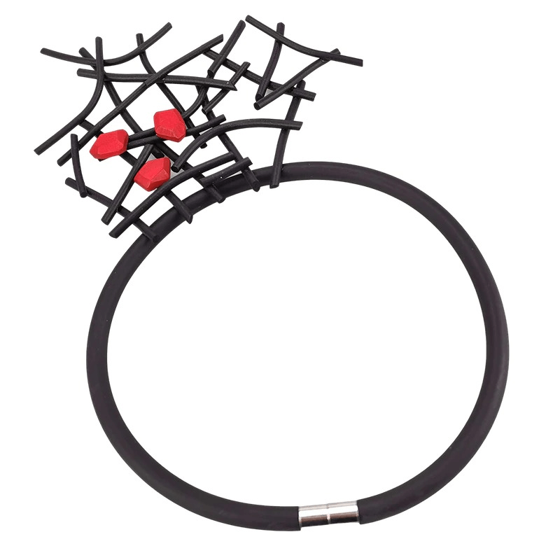 Gothic Handmade Rubber Wooden Necklace / Designer Necklaces for