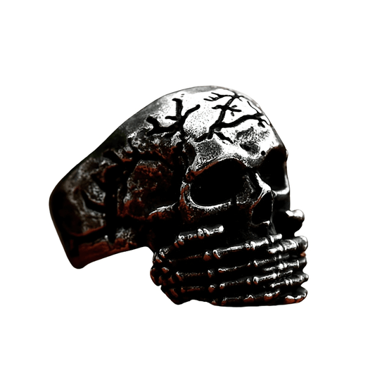 Gothic Skull Finger Ring for / Stainless Steel Biker Jewelry