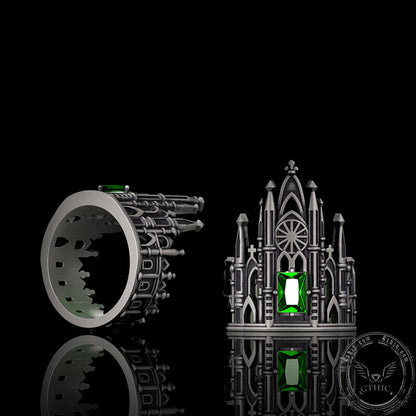 Gothic Church Sterling Silver Christian Ring