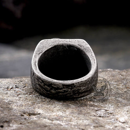 Gothic English Letter Skull Stainless Steel Ring