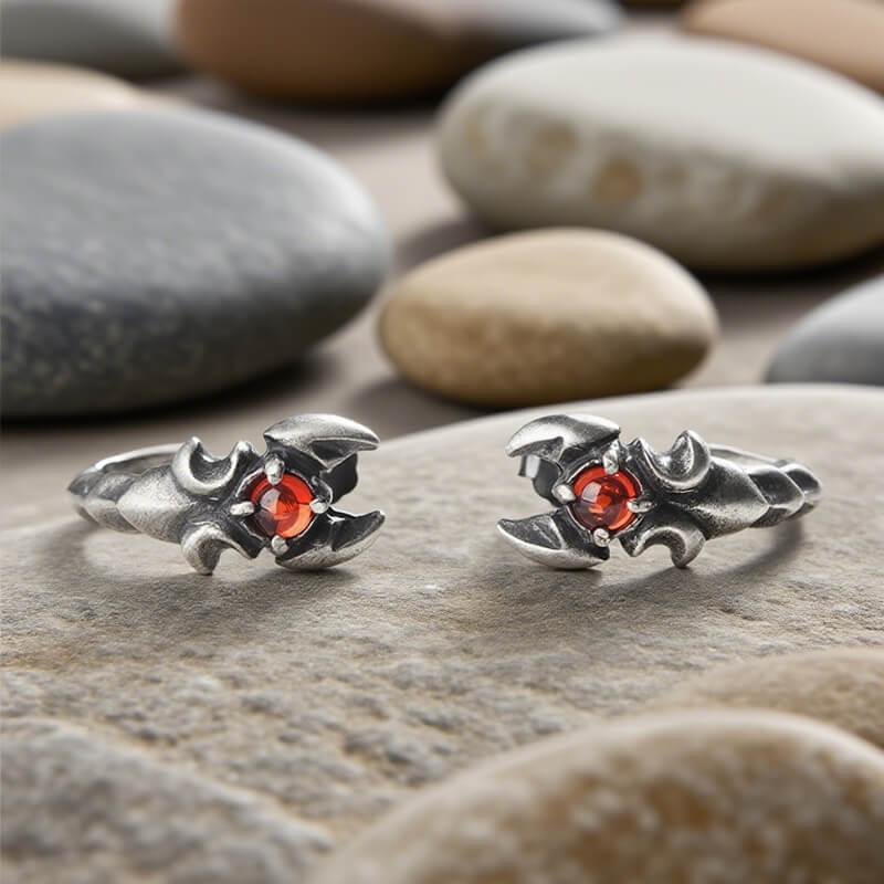 Gothic Gemstone Scorpion Sterling Silver Animal Earrings