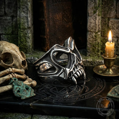 Gothic Skull Mask Stainless Steel Ring