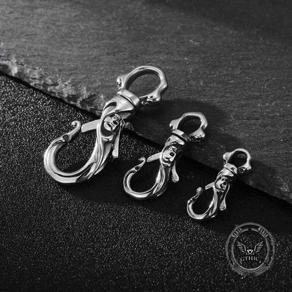 Gothic Skull Stainless Steel Keychain