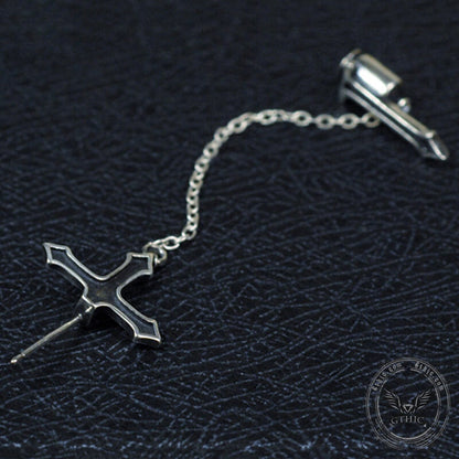 Gothic Sword Sterling Silver Stud Earring