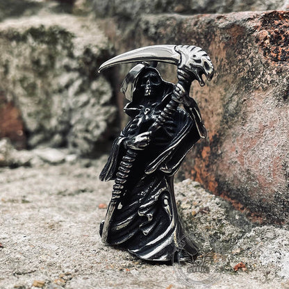Grim Reaper Scythe Stainless Steel Pendant