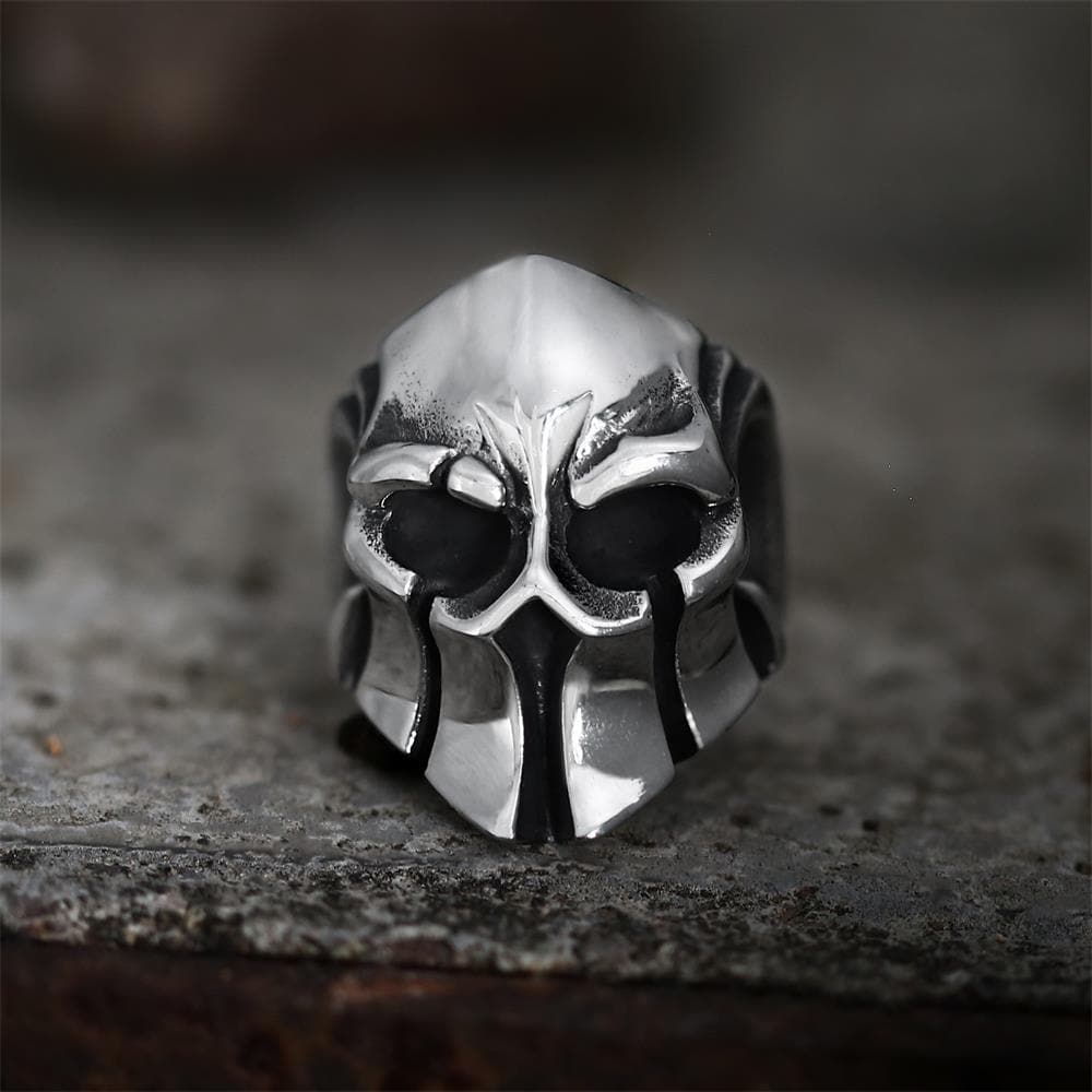 Gthic Sparta Stainless Steel Skull Ring