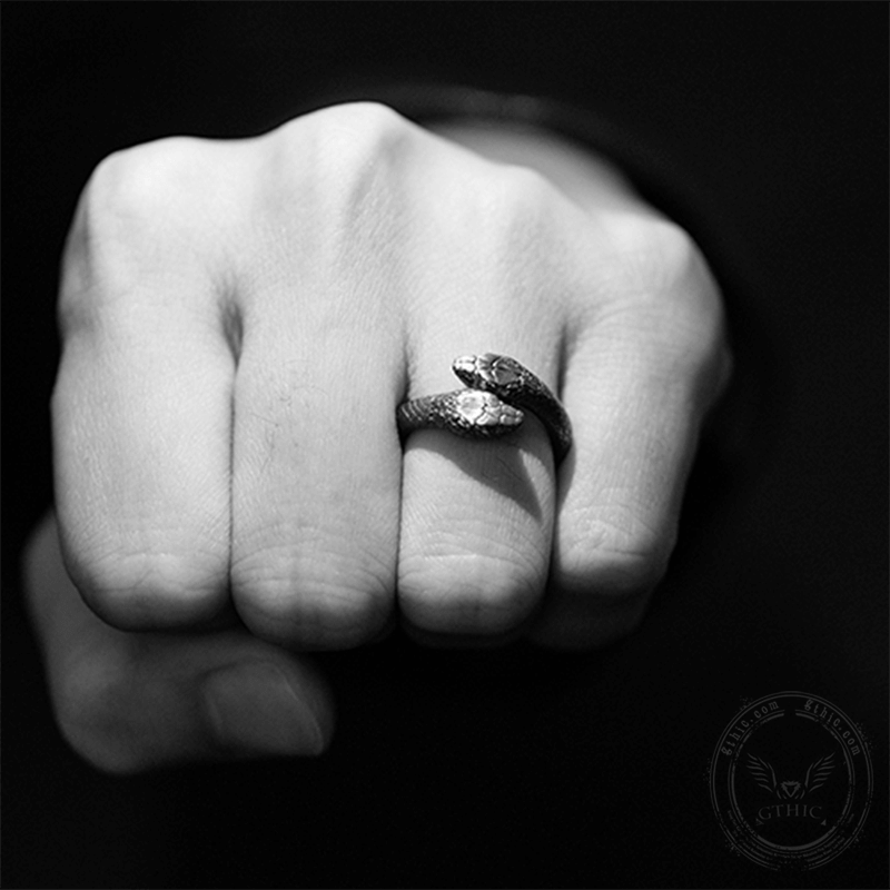 Greek Amphisbaena Sterling Silver Mythology Woman Ring