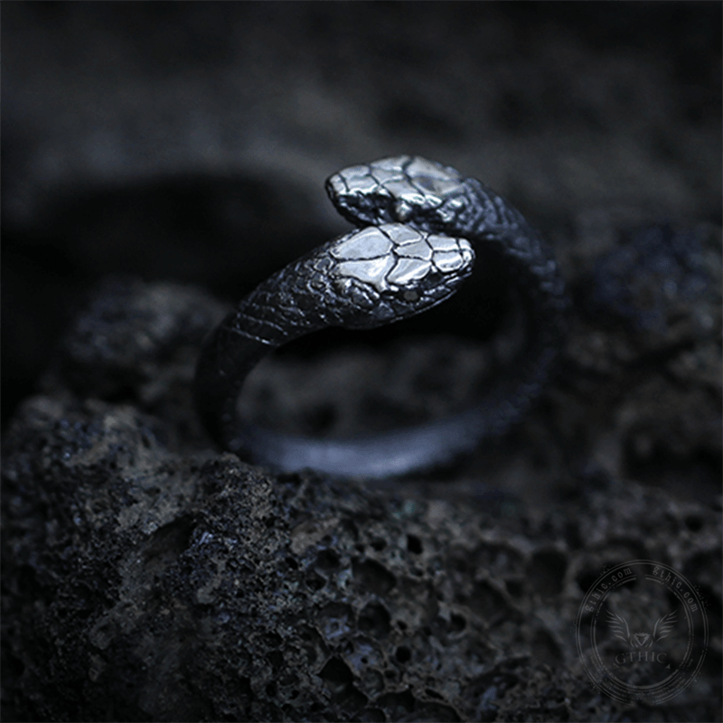 Greek Amphisbaena Sterling Silver Mythology Woman Ring