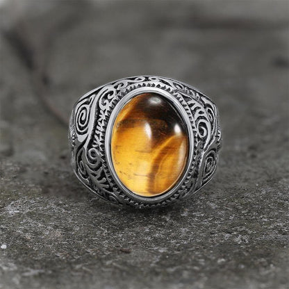 Pattern Gem Sterling Silver Ring