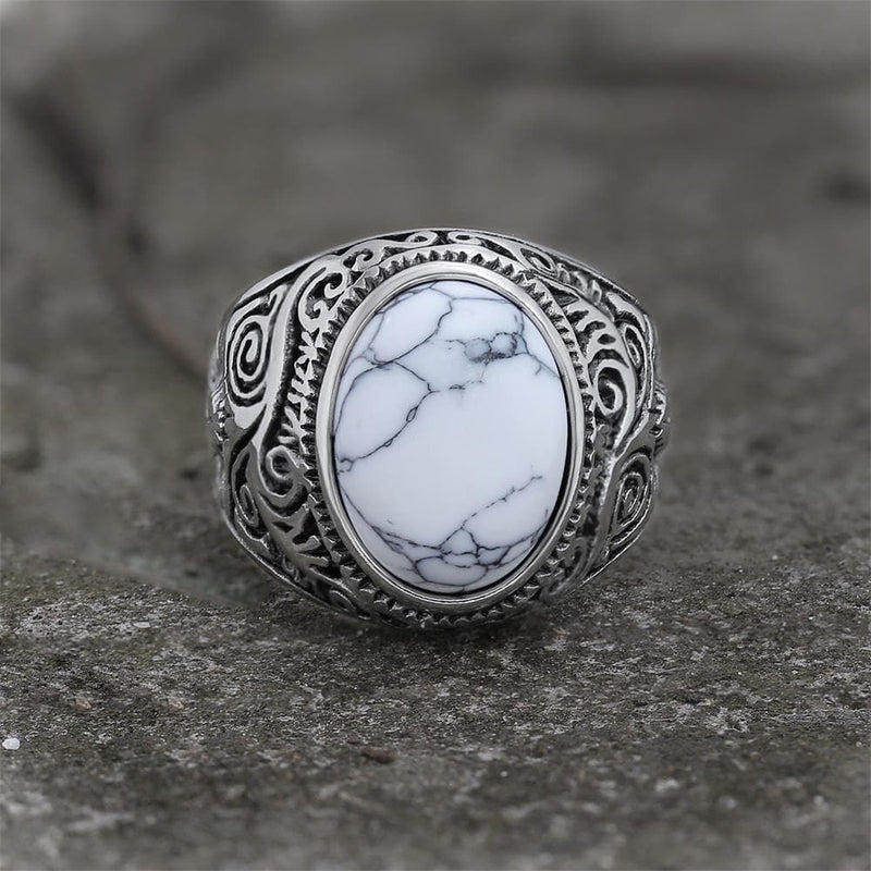 Pattern Gem Sterling Silver Ring