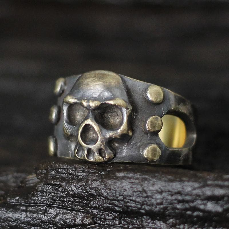 Punk Sterling Silver Skull Ring