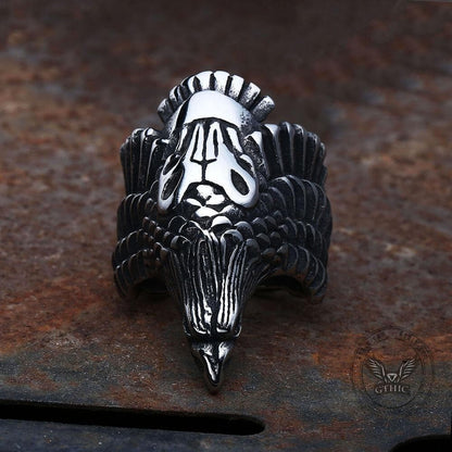 Crow 316l Stainless Steel Beast Ring