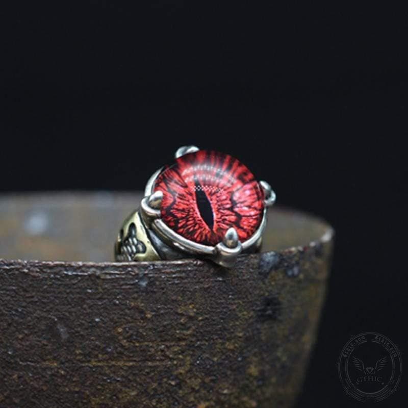 Eye of Sauron Sterling Silver Ring