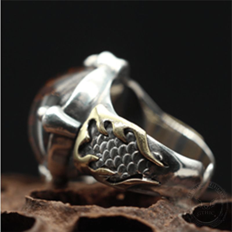 Eye of Sauron Sterling Silver Ring