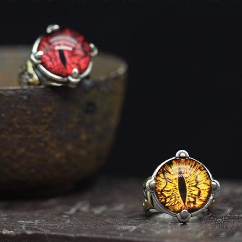 Eye of Sauron Sterling Silver Ring